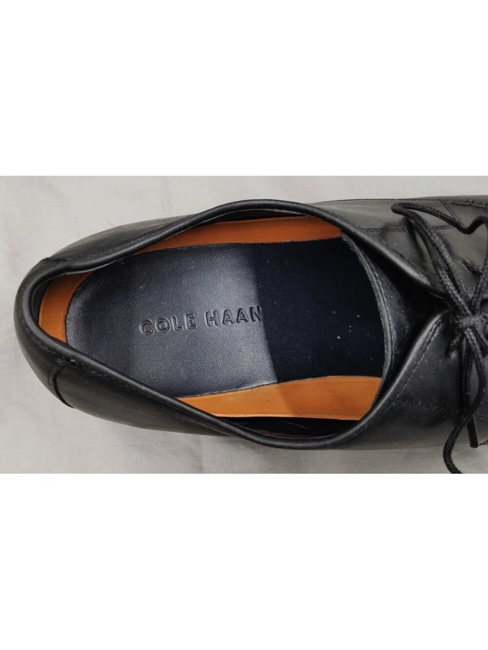 Cole Haan C11630 Lenox Hill Men's 10.5 M Black Leather Cap Toe Dress Shoes